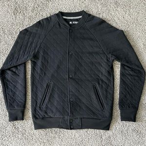 Jacket Button Up Diamond Stitched Small Black New